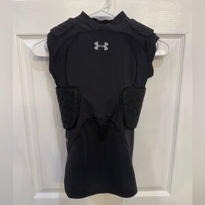 Under Armour Black Padded football shirt , youth medium .